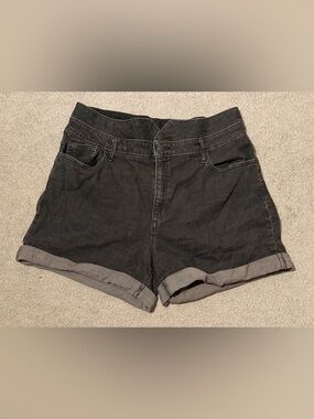 Banana Republic Black High-Waist Rolled Hem Women’s Shorts - Size 14